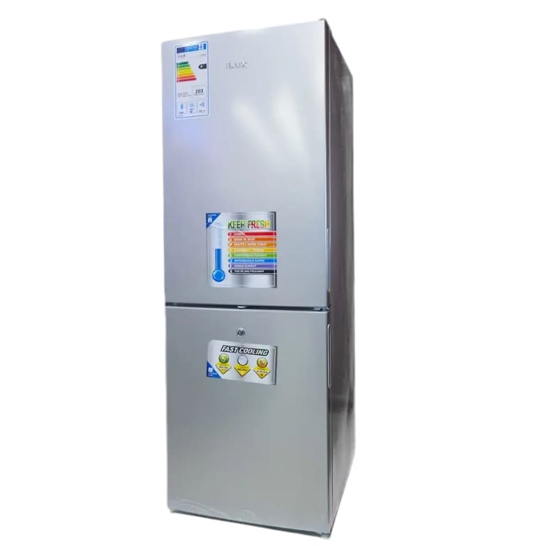 Réfrigérateur Combiné ILCB320 – Economique – 320 L – Gris Réfrigérateur Combiné ILCB320 – Economique – 320 L – Gris